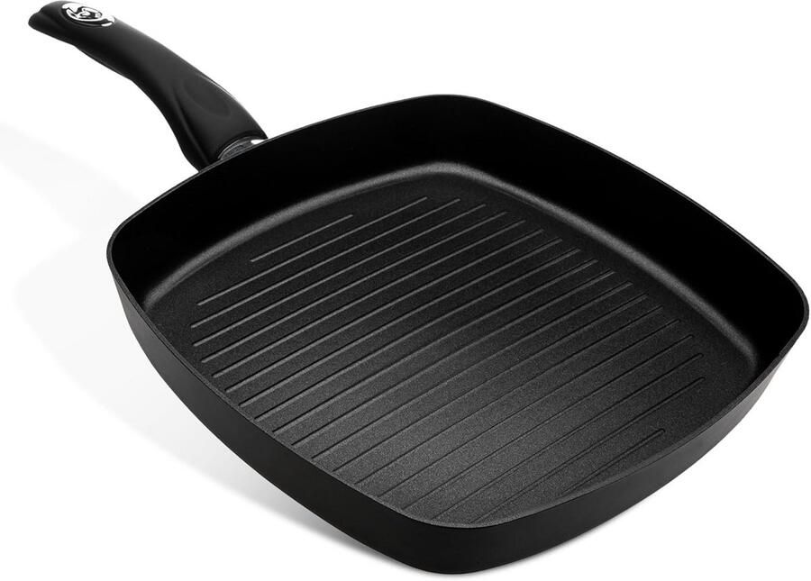 Grillpan Diamond Koekenpan Gezond Grillen PFOA Vrij 28 cm Zwart