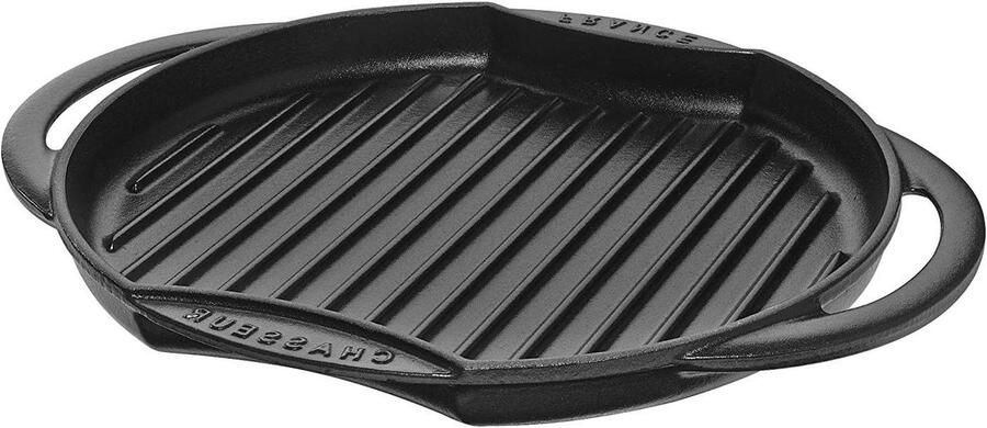 Grillpan Gietijzer Koekenpan Lekker Koken Ovenbestendig 46 cm Zwart