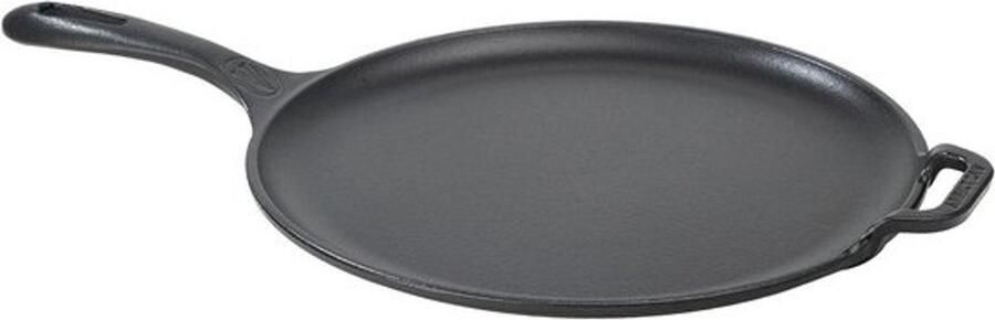 Grillpan Gietijzer Pizza pan Koekenpan Pizza Bakken PTFE en PFOA Vrij 30 cm Zwart