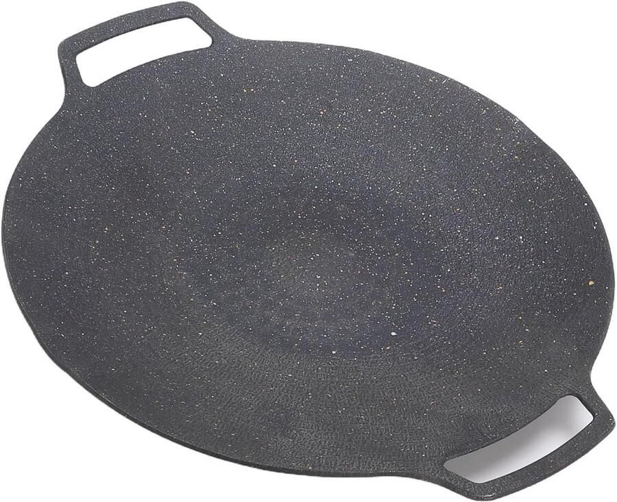 Grillpan Inductie Bakplaat Koekenpan Buiten Koken Gelijkmatige Warmte 30 cm Diameter Zwart