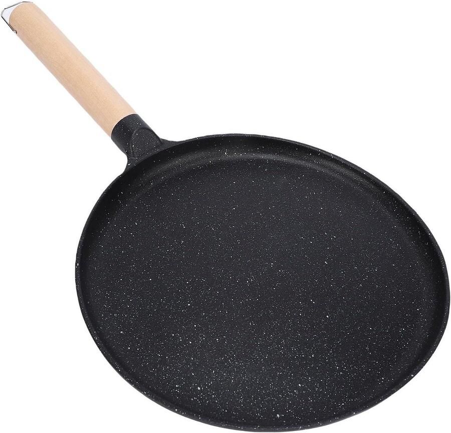 Grillpan Koekenpan Bakplaat Gegrild Eten Bereiden Dubbellaagse Antiaanbaklaag 41 cm Zwart