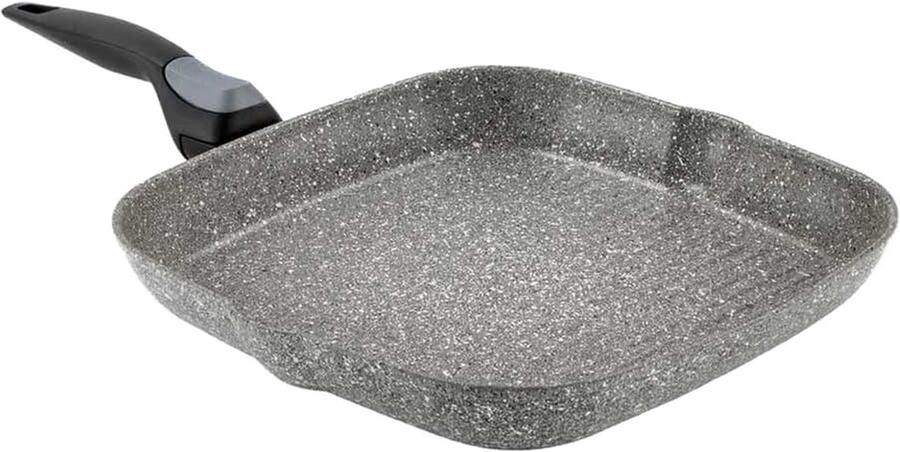 Grillpan Koekenpan Gelijkmatig Koken Afneembare Handgreep 47 Liter Grill