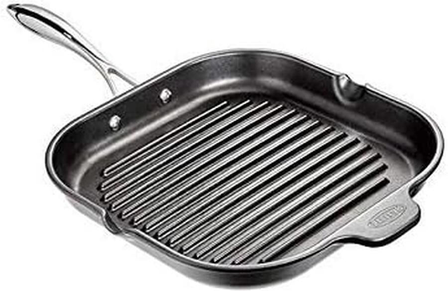 Grillpan Koekenpan Gerechten Bakken Antiaanbaklaag 58 x 11.8 x 32.4 cm Zwart