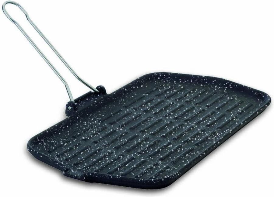 Grillpan Koekenpan Gezond Grillen Anti-aanbaklaag 36 x 36 cm Zwart