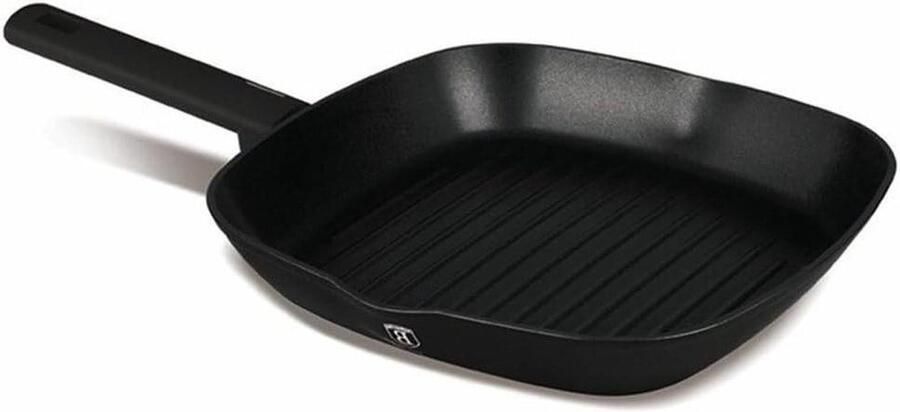 Grillpan Koekenpan Gezond Grillen TitanPro Antiaanbaklaag 28 cm Matzwart