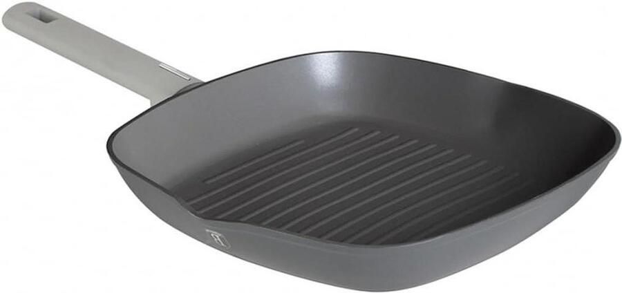 Grillpan Koekenpan Gezond Koken Marmeren Anti-aanbaklaag 28 cm Grijs