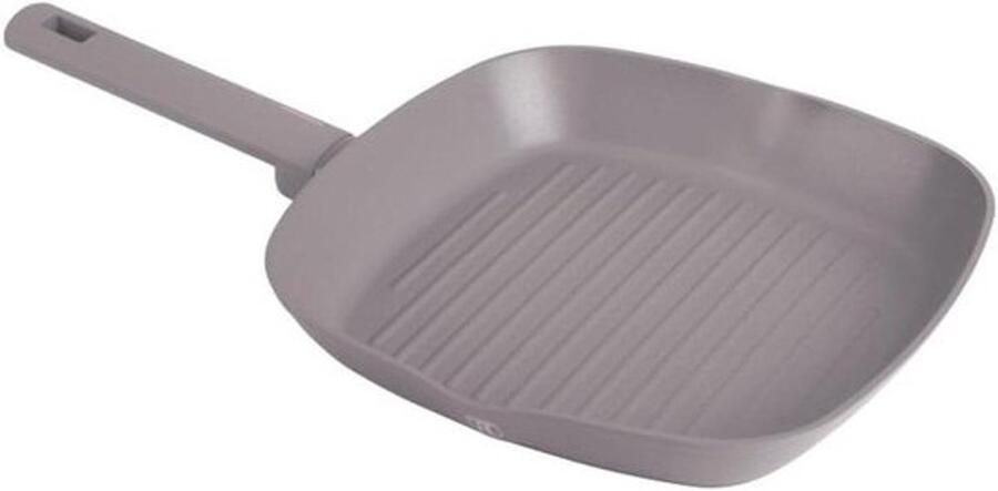 Grillpan Koekenpan Gezond Koken Titanium Antiaanbaklaag 28 cm Taupe