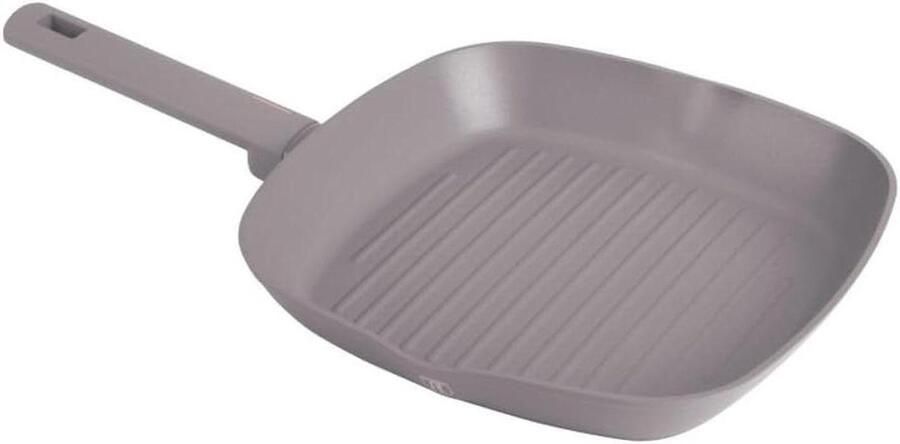 Grillpan Koekenpan Gezond Koken Titanium Antiaanbaklaag 28 cm Taupe