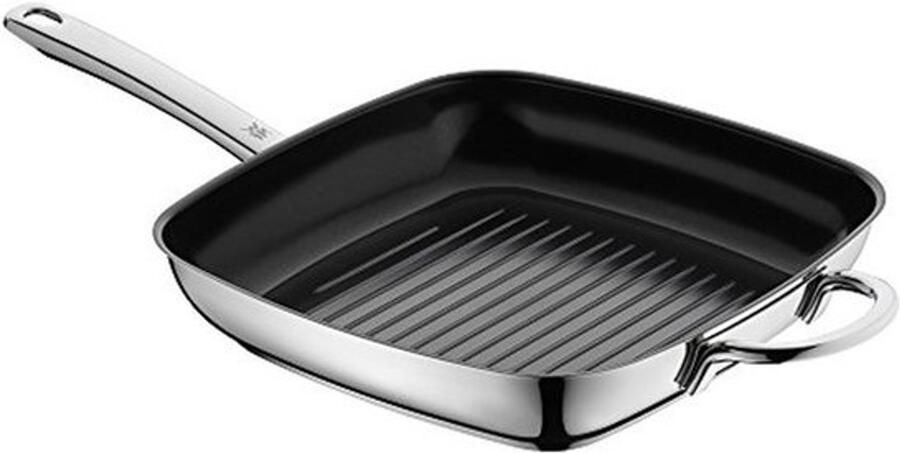 Grillpan Koekenpan Grillgerechten bereiden Gelijkmatige warmteverdeling 28 cm Zilver
