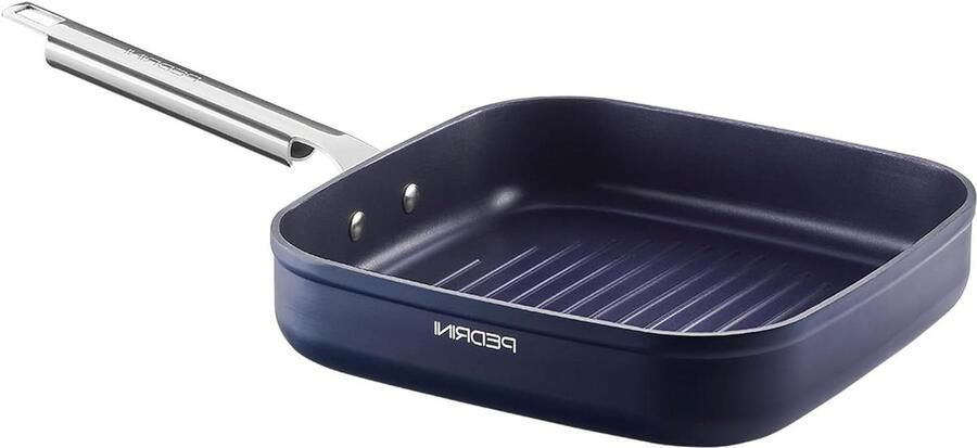 Grillpan Koekenpan Lekker Grillen Antiaanbaklaag 28 x 28 cm Zwart
