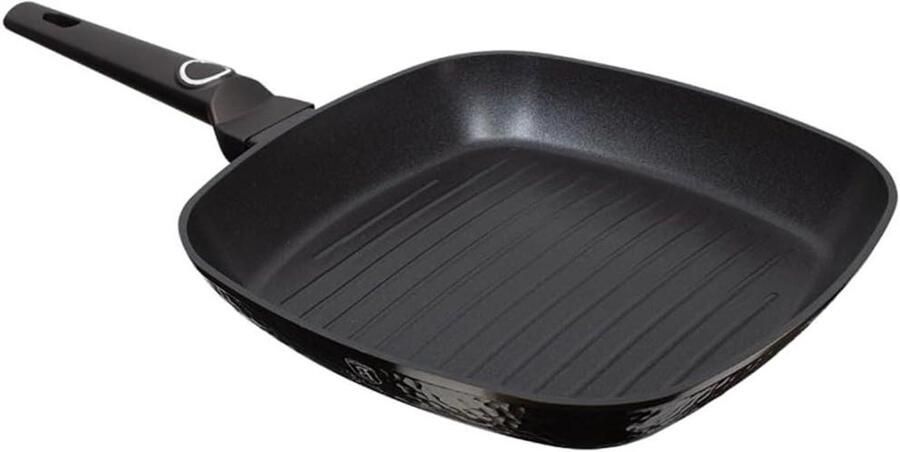 Grillpan Koekenpan Lekker Grillen Titan Non-stick 28 cm Zwart