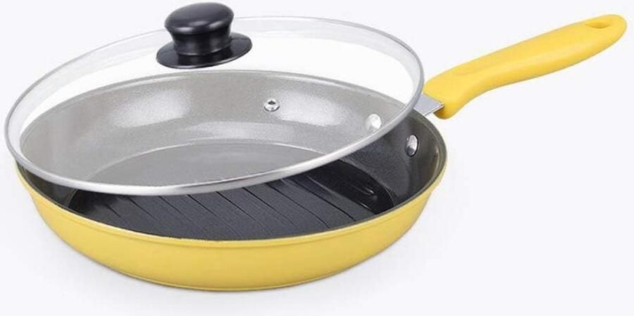 Grillpan Koekenpan Lekker Koken Antiaanbaklaag 28 cm Zwart