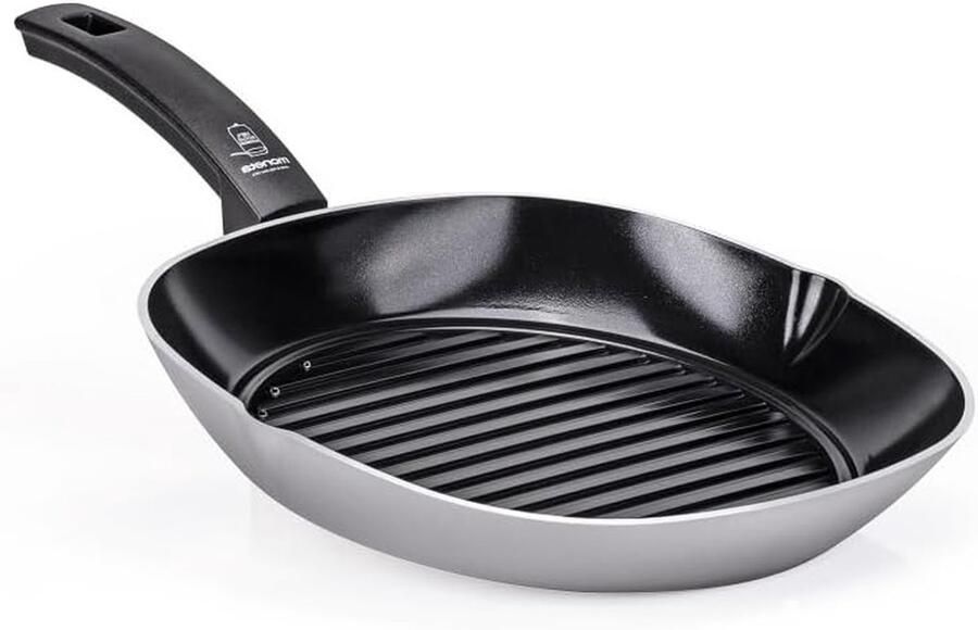 Grillpan Koekenpan Lekker Koken Natuurlijke antiaanbaklaag 28 x 28 cm Aluminium