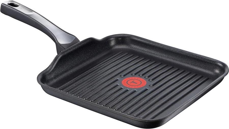Grillpan Koekenpan Lekker Koken Titanium Excellence 26x26 cm Zwart