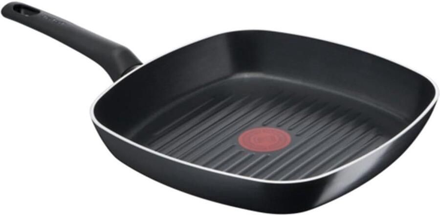 Grillpan Koekenpan Steak Bakken Thermo-Signal Temperatuurindicator 26x26 cm Zwart