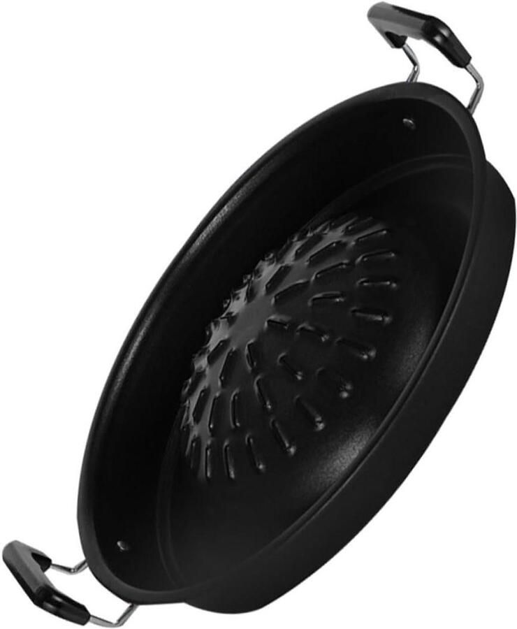 Grillpan Kookplaat Bakplaat Buiten Koken Licht Compact 35x30cm Zwart