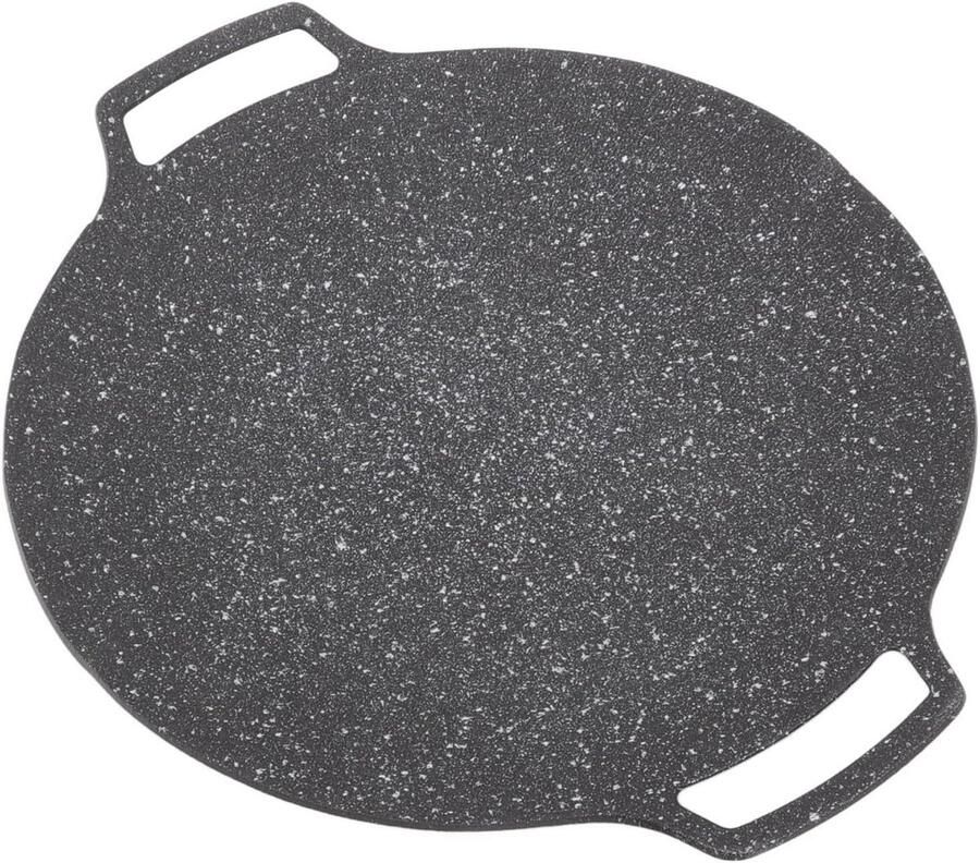 Grillpan Kookplaat Pan Aziatisch Koken Antiaanbaklaag 33cm Zwart