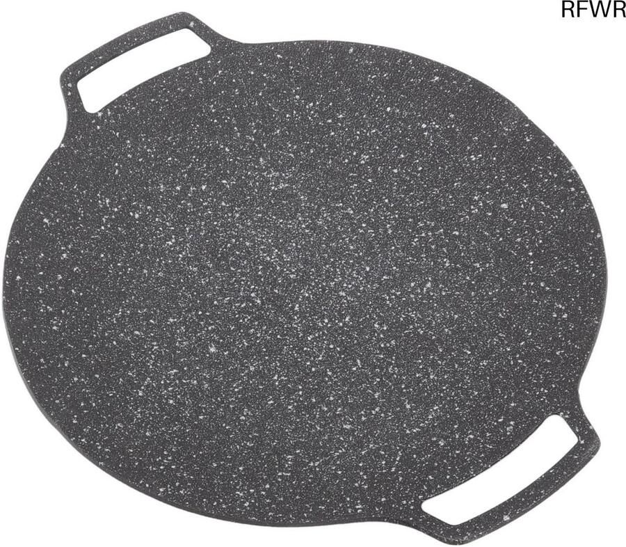 Grillpan met Anti-aanbaklaag Bakplaat Ronde Pan Koken Buiten Veilig Aluminium Materiaal 30 cm Zwart