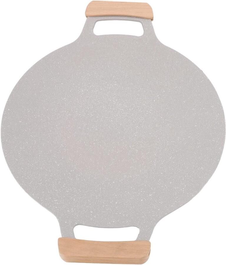 Grillpan met Anti-aanbaklaag BBQ Pan Dubbele Handgreep Binnen en Buiten Koken Gelijkmatige Verwarming 30 cm Zwart