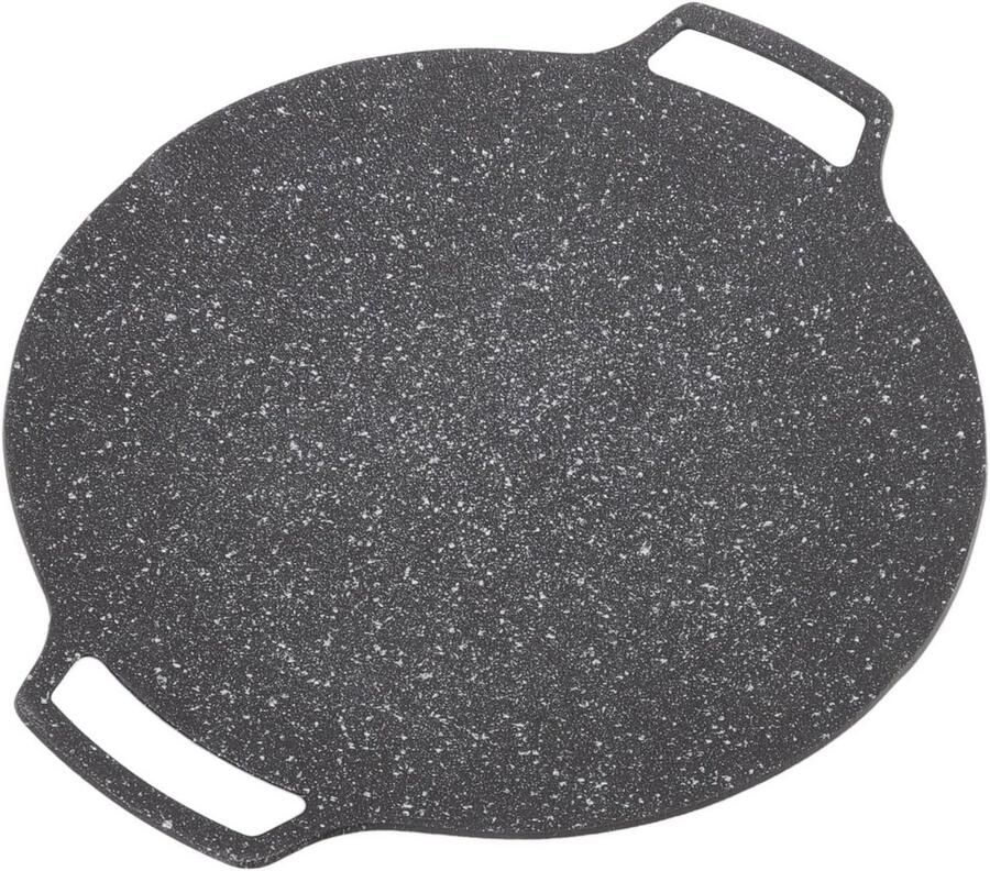 Grillpan met Anti-aanbaklaag Inductiekookplaat Grillplaat Koreaanse BBQ-grillpan Ronde Bakplaat Koekenpan voor Thuis Buiten Fornuis Barbecue Camping (Gassoort 33cm)
