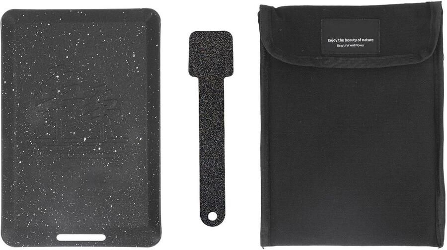 Grillpan met anti-aanbaklaag Omeletpan bakplaat Buiten koken Snelle gelijkmatige warmte 13x19 cm Zwart