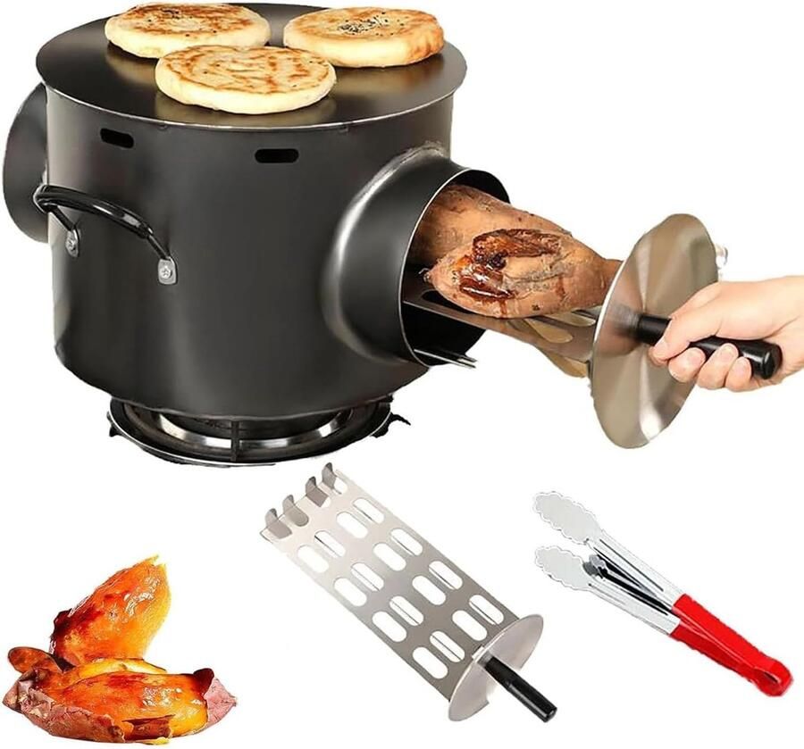 Grillpan met antiaanbaklaag Bakplaat Pannenkoeken Gegrild Koken Dubbelzijdig Kookoppervlak 32 cm Diameter Zwart