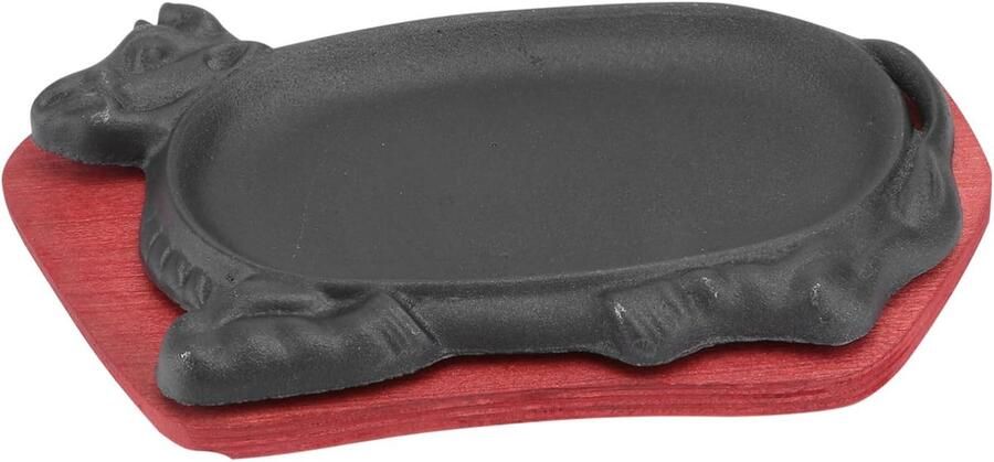 Grillpan met bakplaat Teppanyaki plaat Buiten koken Antiaanbaklaag 1270 Gram Zwart