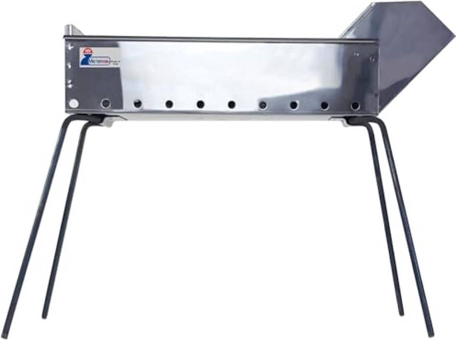 Grillpan met Klappoten en Grillspiesen van Roestvrij Staal 50 cm