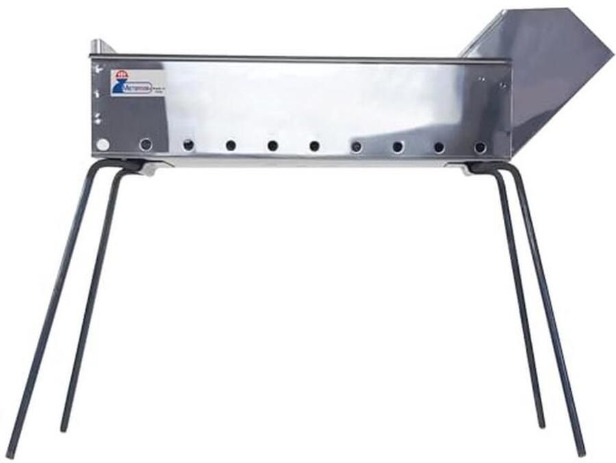 Grillpan met Klappoten en Grillspiesen van Roestvrij Staal 50 cm