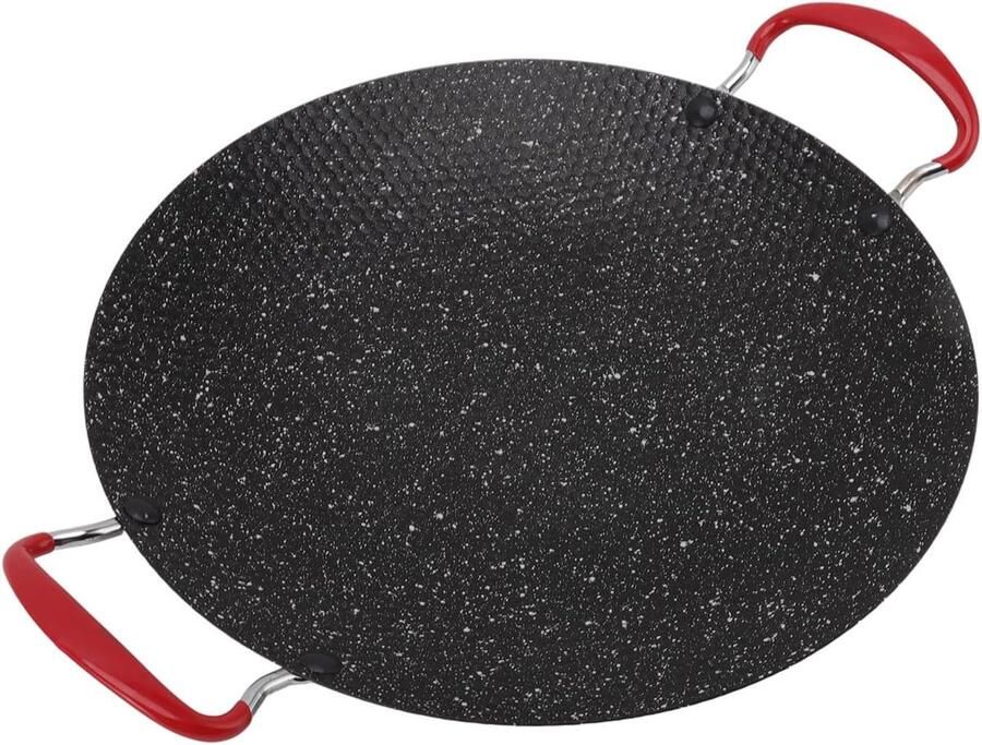 Grillpan Rond Barbecue Plaat Buiten Koken Anti-aanbak Oppervlak 30cm Zwart