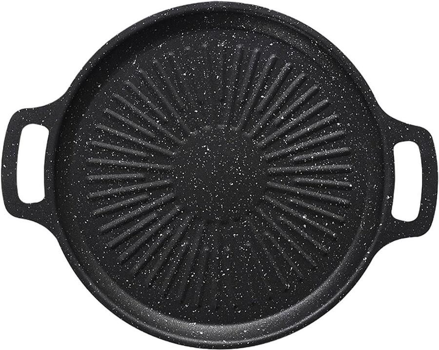 Grillpan Rond Grillplaat Koekenpan Buiten Koken Antikleef Oppervlak 30 cm Niet gespecificeerd