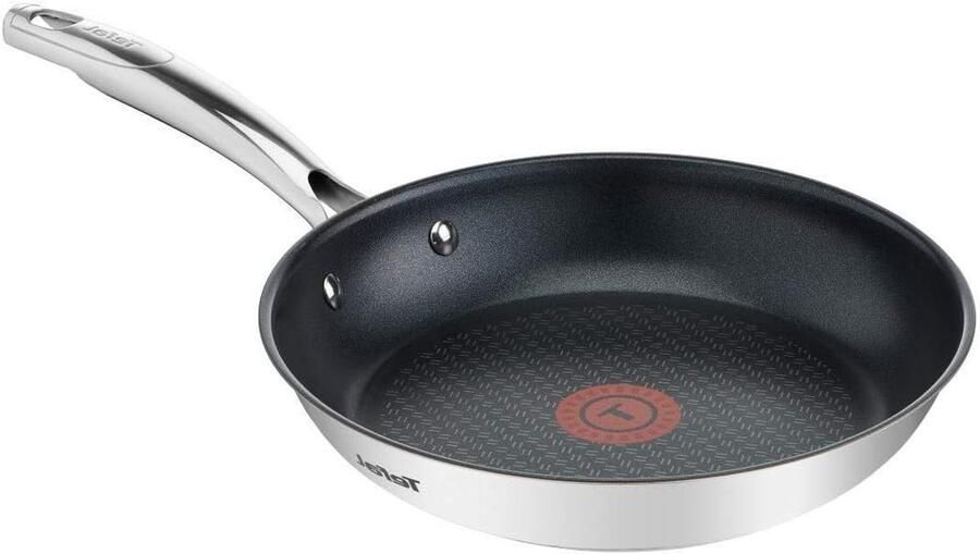 Grillpan Rond Koekenpan Lekker Grillen Antiaanbaklaag 1 Liter Zilver