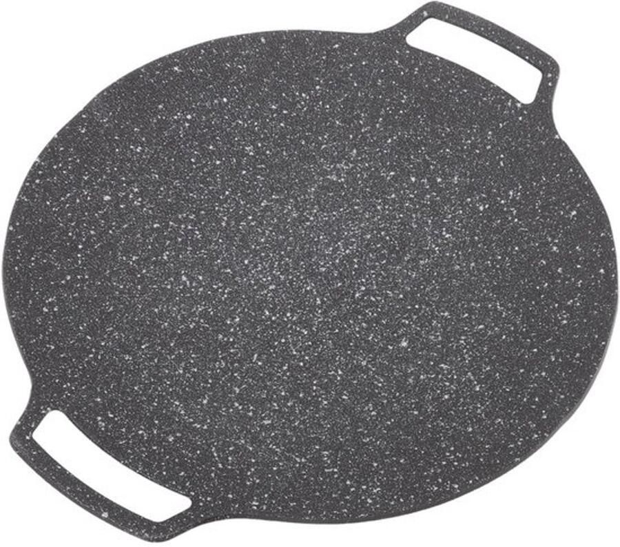 Grillpan Ronde bakplaat met antiaanbaklaag Geschikt voor inductie Aluminium 30cm Zwart