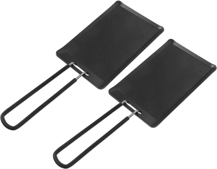 Grillpan Set Bakplaat Buiten Koken Anti-aanbak Laag 2 Delig Zwart