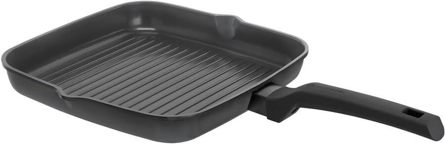 Grillpan van Gietaluminium 28x28 cm met Temperatuurindicator Geschikt voor Inductie