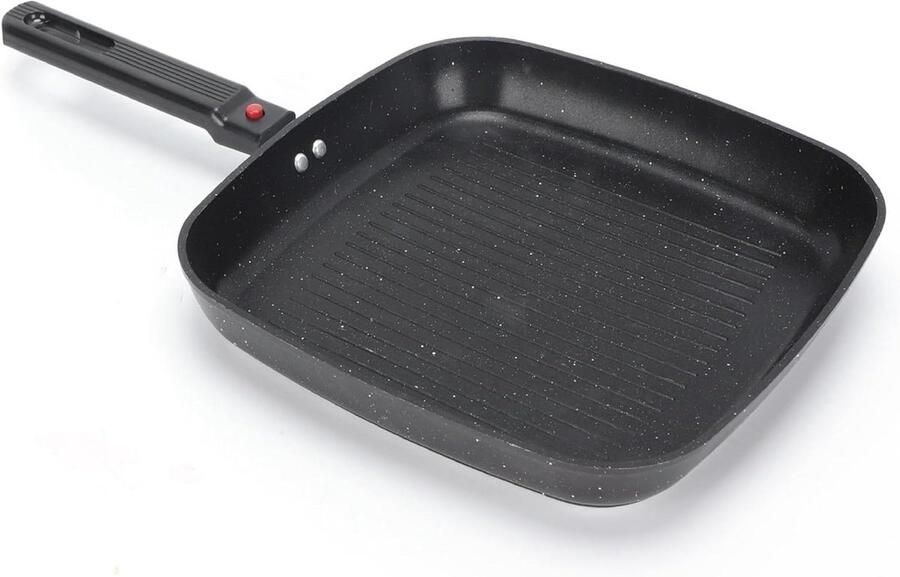 Grillpan Vierkant Bakplaat Comal Gelijkmatig Grillen Afneembare Handgreep Niet gespecificeerd Zwart