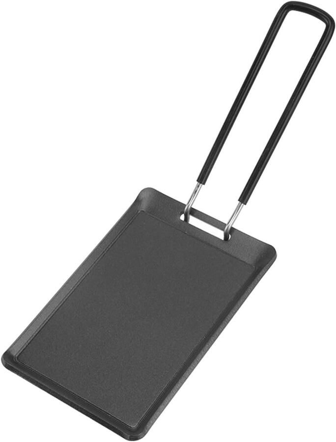 Grillpan Vierkant Bakplaat Pan Buiten Koken Afneembaar Handvat 13x8.5 cm Zwart
