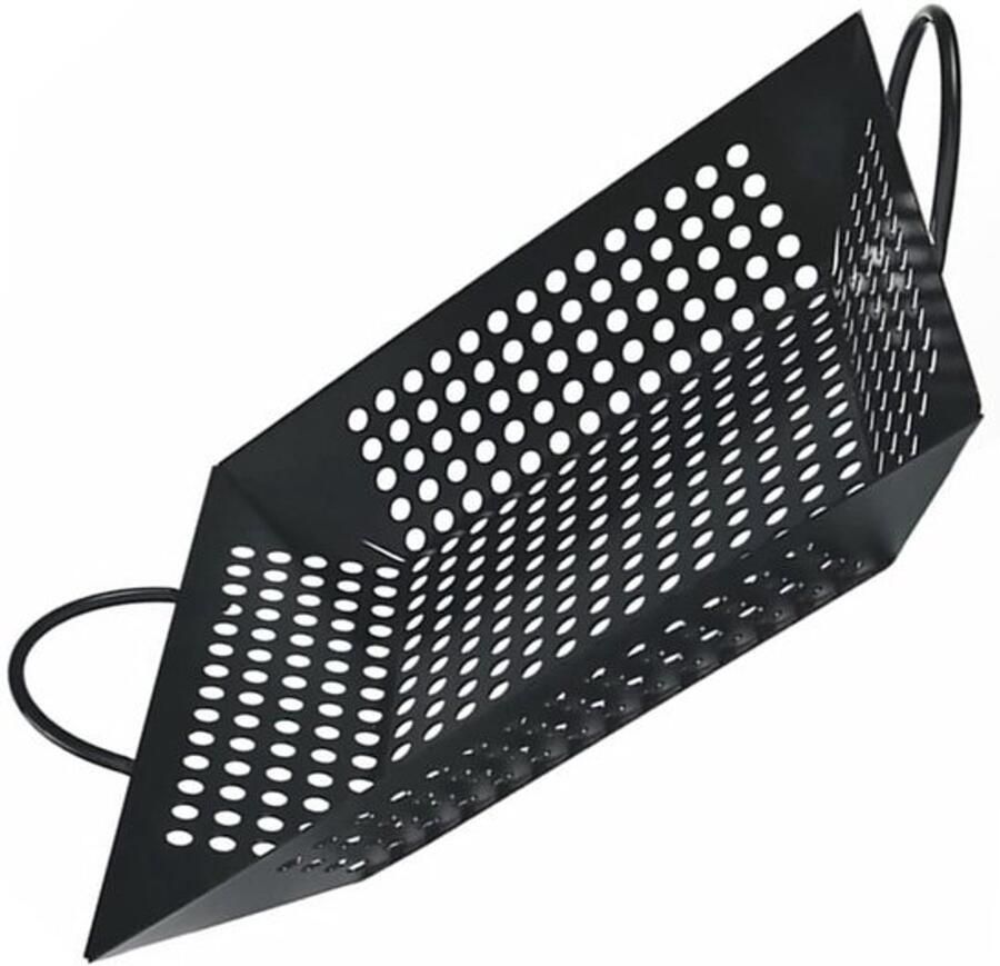 Grillpan Vierkant Barbecueplaat Braadpan Buiten Koken Met Oliefilter 38 x 31 cm Zwart