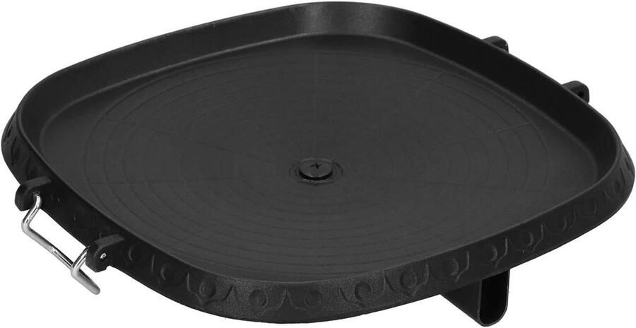 Grillpan Vierkant BBQ Plaat Buiten Koken Antiaanbaklaag 30x30cm Zwart