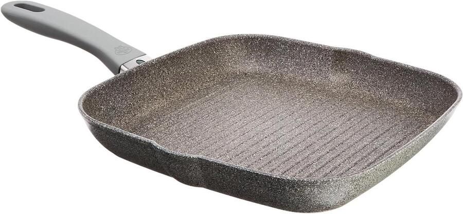 Grillpan Vierkant Koekenpan Grill Vlees Grillen Gietijzeren Pan 25 cm Zwart