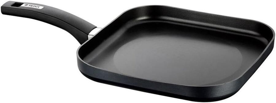 Grillpan Vierkant Koekenpan Lekker Koken Antiaanbaklaag 28 cm Zwart