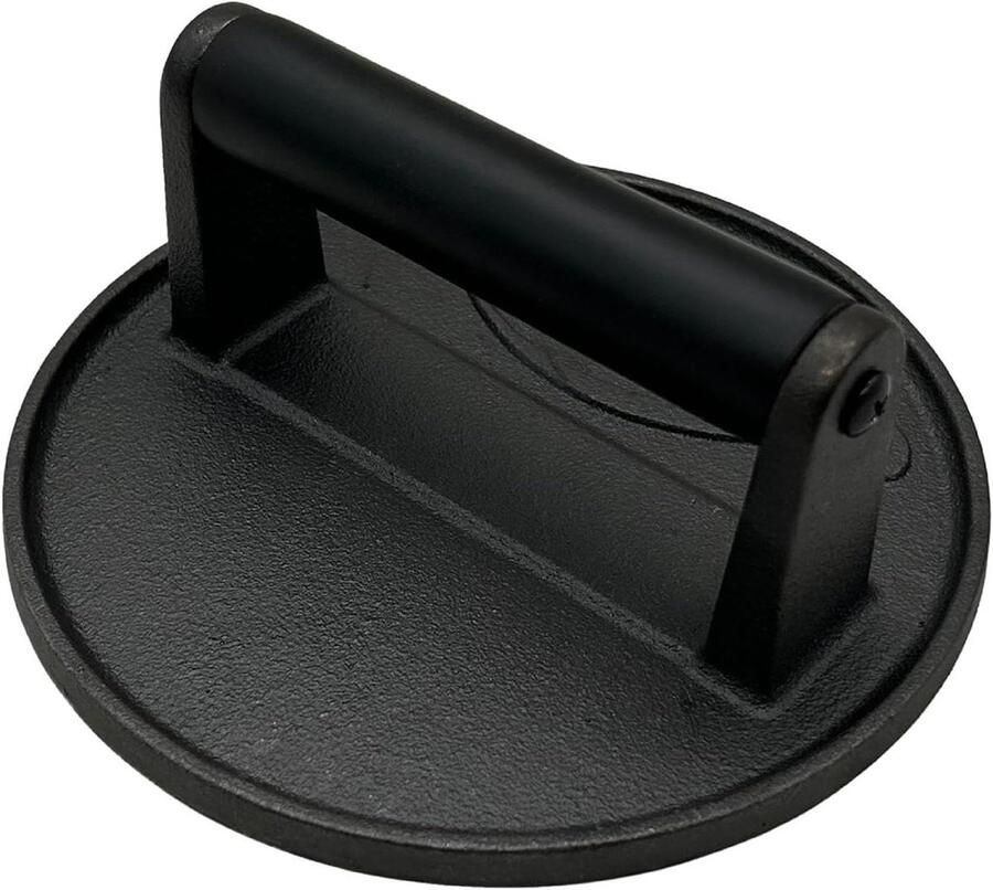 Grillpers Gietijzer Sandwichpers Panini Hamburgers Drukken Gelijkmatige Warmte 19.5 cm Zwart