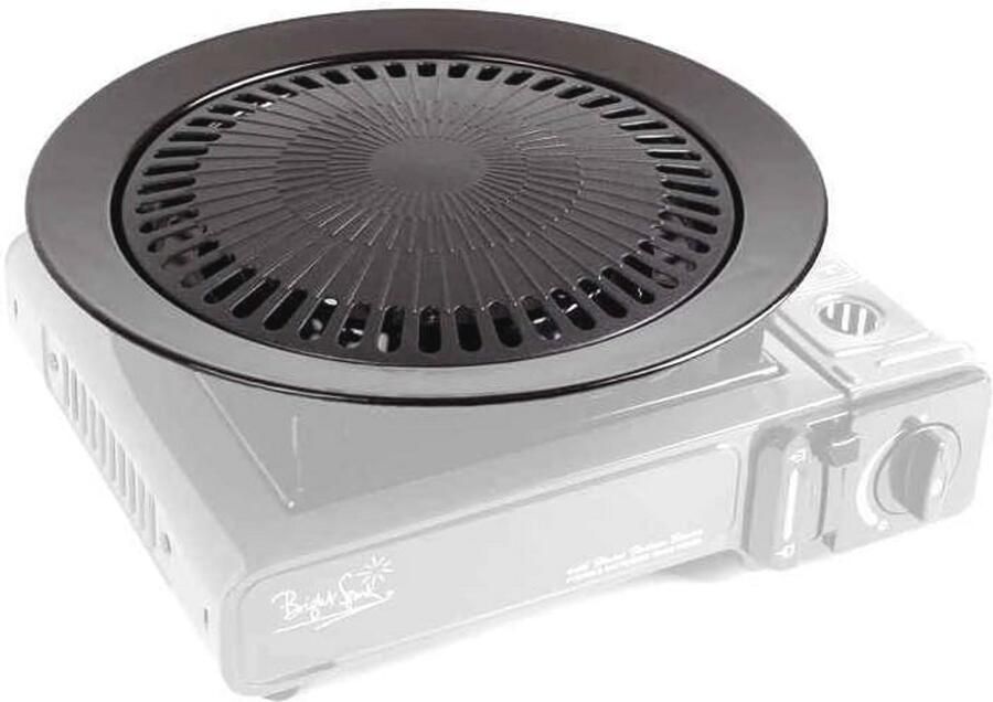 Grillplaat 32 cm met antiaanbaklaag voor campingkooktoestellen