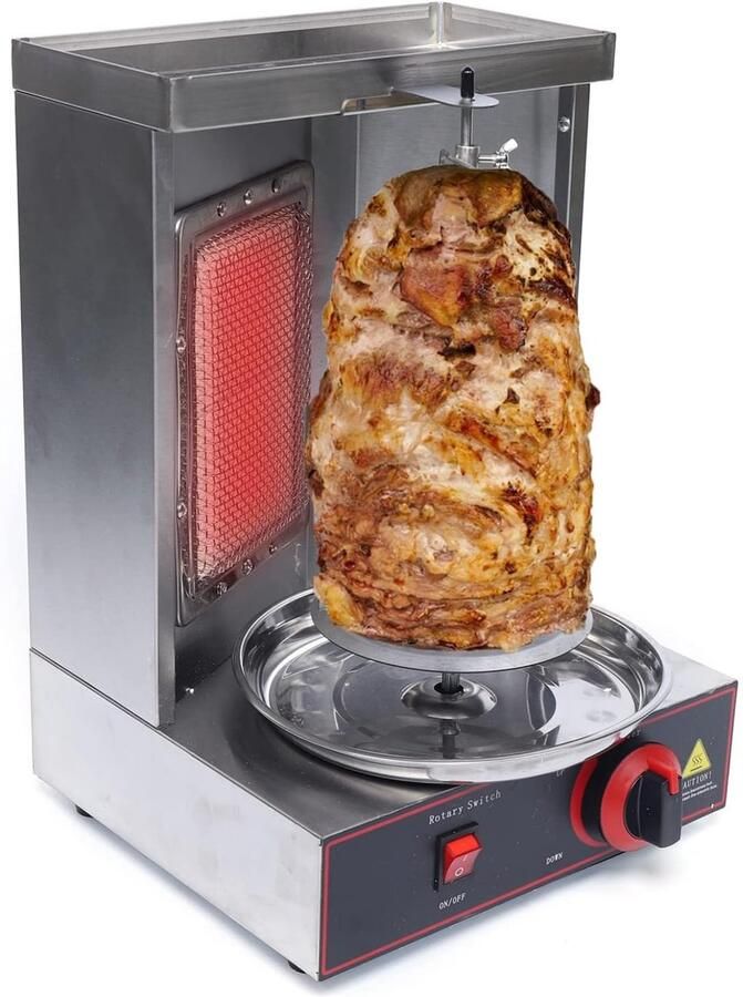 Grillplaat 360° Roterende Grill Temperatuur Verstelbaar 32-572 °F Lage Rook Antislipbasis Verwijderbare Oliecarter