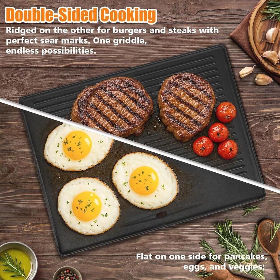 Grillplaat 41 5 x 31 cm voor gasgrills en houtskoolbarbecues