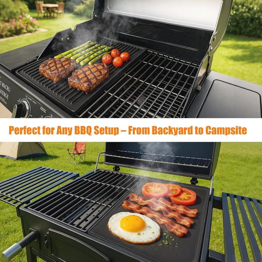 Grillplaat 41 5 x 31 cm voor gasgrills en houtskoolbarbecues