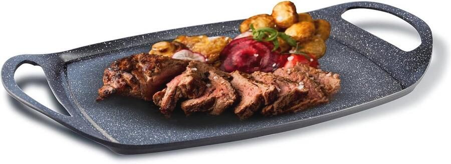 Grillplaat 47x29cm van gegoten aluminium met antiaanbaklaag