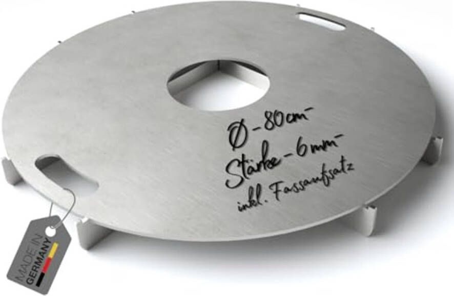 Grillplaat Ø80 cm Inclusief Steun voor Vuurschaal