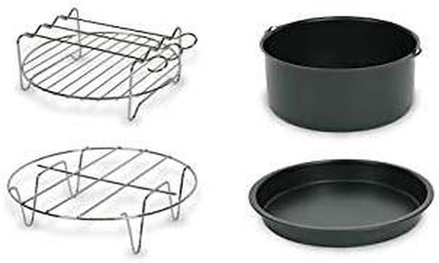 Grillplaat Accessoire Reserveonderdeel Friteuse Lucht Frituren Origineel Onderdeel XL Formaat Zwart
