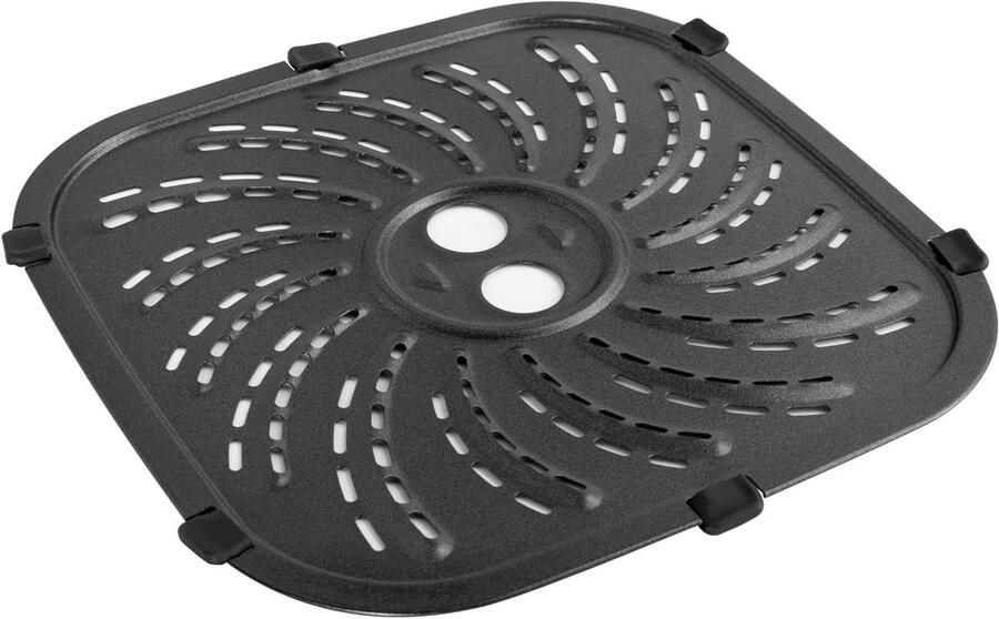Grillplaat Airfryer Reserveonderdeel Accessoire Knapperige Resultaten Vaatwasmachinebestendig 235 x 235 cm Zwart